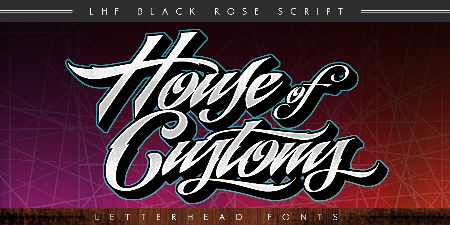 Przykładowa czcionka LHF Black Rose Script #1